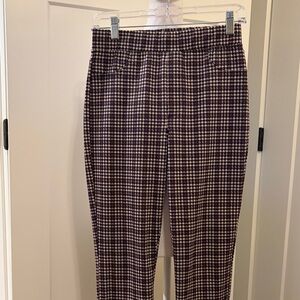 Sanctuary Anthropology Womens Purple Black White Plaid Pants Size XS Preppy